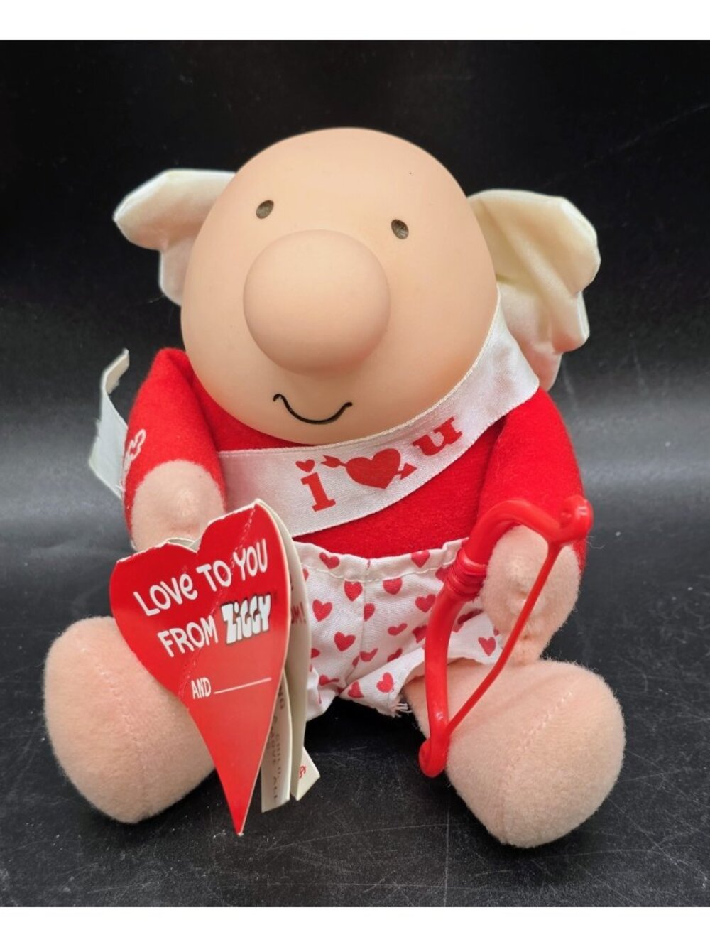 Vintage 1980'S Ziggy Cupid Plush Doll Valentine's Day I Love You